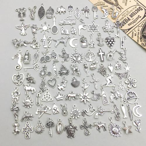 Sinc Alloy Pendants, plátáilte, go randamach a sheoltar go randamach & DIY, 100ríomhairí pearsanta/Mála, Díolta De réir Mála