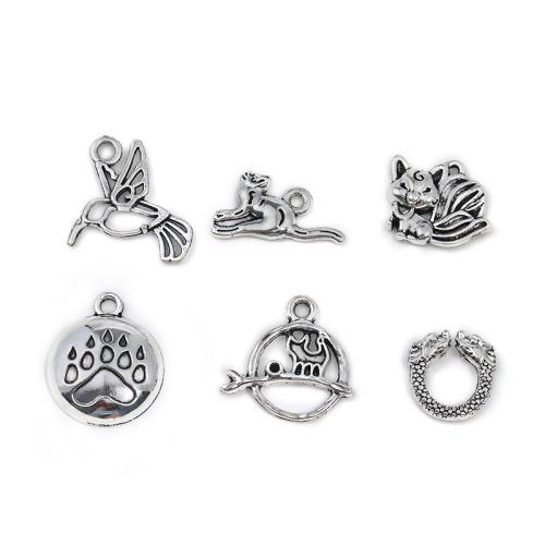 Sinc Alloy Pendants, plátáilte, DIY & stíleanna éagsúla do rogha, dathanna níos mó le haghaidh rogha, 100ríomhairí pearsanta/Mála, Díolta De réir Mála