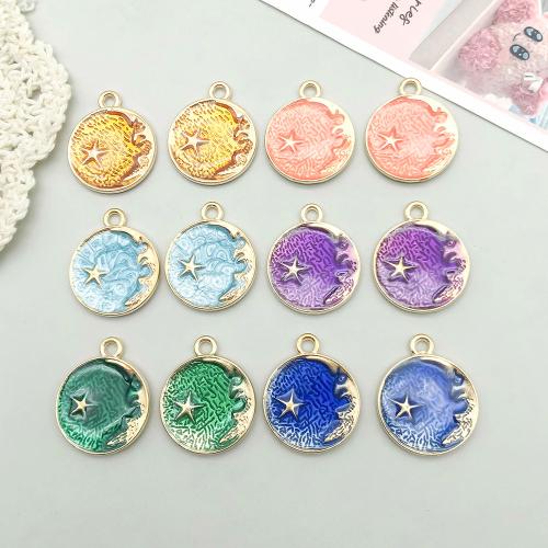 Zinc Alloy émail Pendants, alliage de zinc, Placage, DIY, plus de couleurs à choisir, 21x25mm, 100PC/sac, Vendu par sac