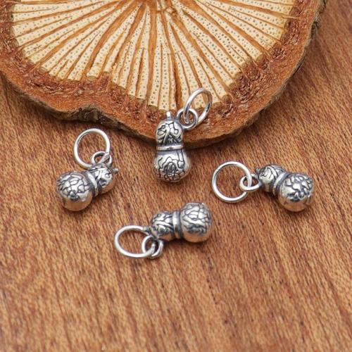 925 Sterling Silver Pendant Calabash vintage & DIY silver color Sold By PC