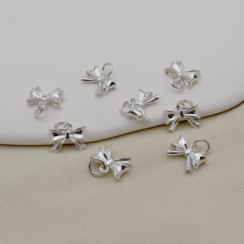 925 Sterling Silver Pendant Bowknot DIY silver color Sold By PC