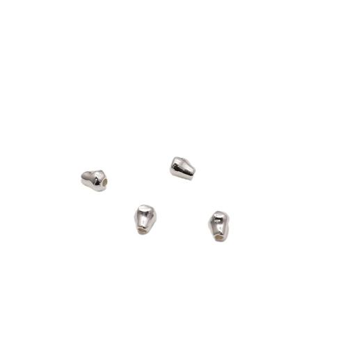 Gioielli Spacer Beads, 925 sterline d'argento, Irregolare, DIY, argento, 2.80x2.20mm, Foro:Appross. 0.7mm, Venduto da PC