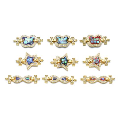 Brass Jewelry Clasps 18K gold plated DIY & with rhinestone Sold By PC