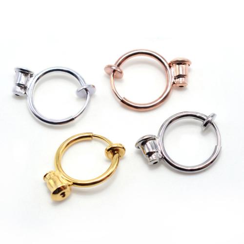 Stainless Steel Clip On Earring Finding 304 Stainless Steel plated DIY Inner Approx 10mm Sold By Bag