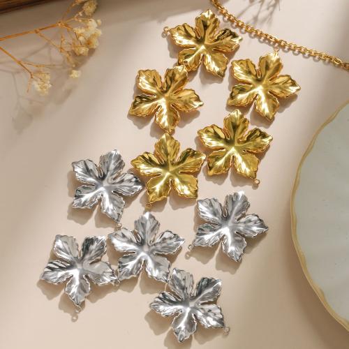 Stainless Steel Flower Pendant 304 Stainless Steel plated DIY Sold By Bag