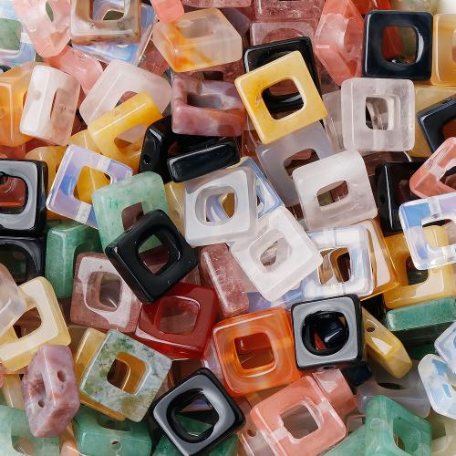 Gemstone Jewelry Beads Natural Stone Square DIY 10mm Sold By PC