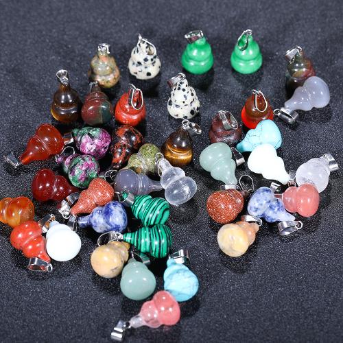 Gemstone Pendants Jewelry Natural Stone Calabash DIY Sold By PC