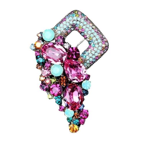 Zinc Alloy Brooches plated for woman & with rhinestone & hollow Sold By PC