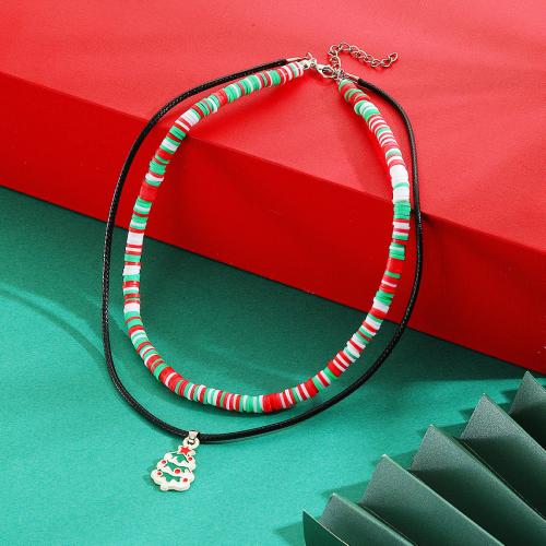 Zinc Alloy Jewelry Sets with Polymer Clay plated Christmas Design & for woman Sold By PC