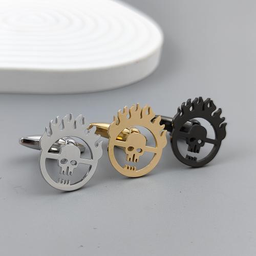 Cufflinks 304 Stainless Steel plated Halloween Design & multifunctional & for man & hollow Sold By PC