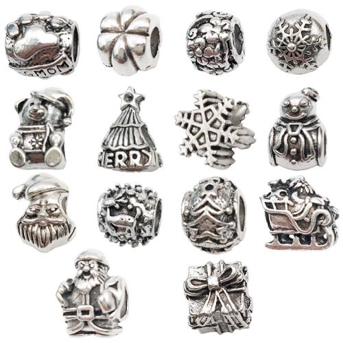 Zinc Alloy Large Hole Bead plated DIY Sold By Bag