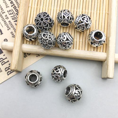 Zinc Alloy Large Hole Bead plated DIY Sold By Bag