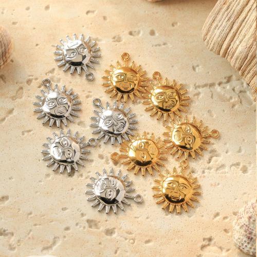 Stainless Steel Pendants 304 Stainless Steel Sun Vacuum Ion Plating DIY Sold By Bag