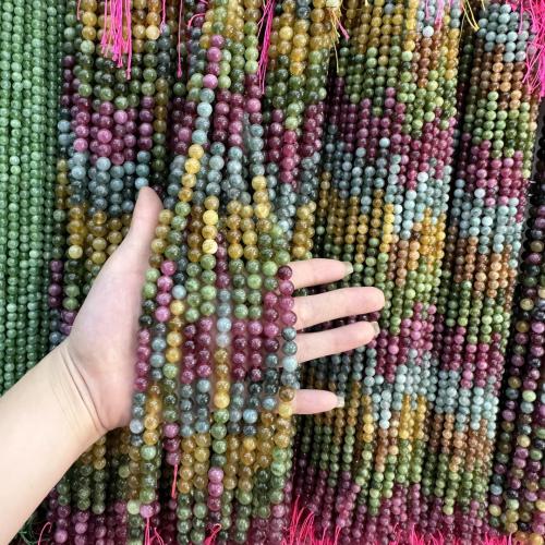 Gemstone Jewelry Beads Tourmaline Round DIY Sold Per Approx 38 cm Strand