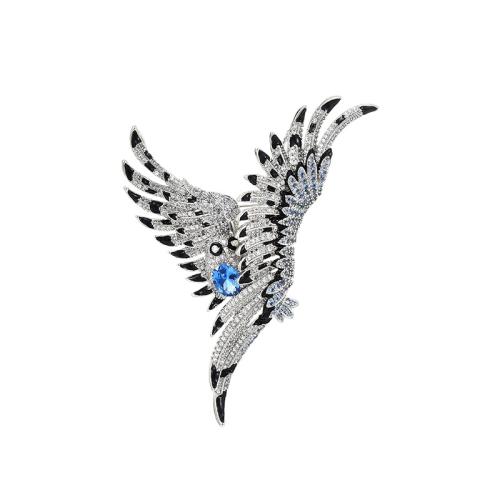 Cubic Zirconia Brooch Brass plated micro pave cubic zirconia & for woman & enamel silver color Sold By PC