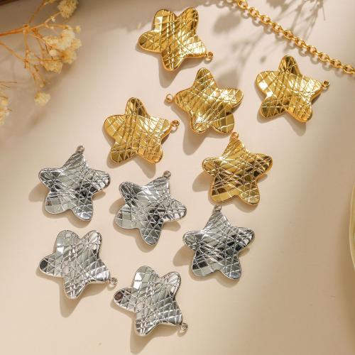 Stainless Steel Pendants 304 Stainless Steel Star Vacuum Ion Plating DIY Sold By Bag