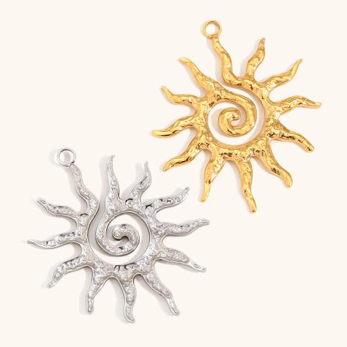 Stainless Steel Pendants 304 Stainless Steel Sun plated DIY Sold By PC