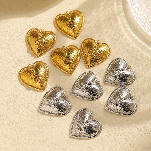 Stainless Steel Heart Pendants 304 Stainless Steel plated DIY Sold By Bag