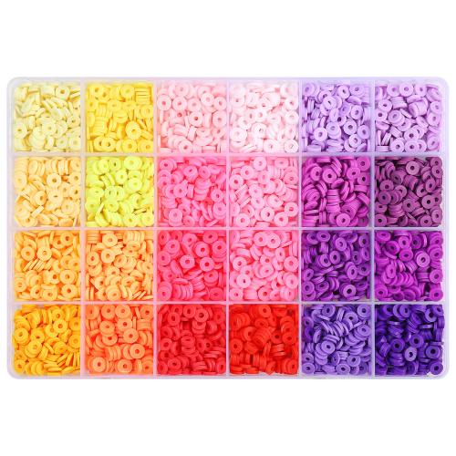 Polimero-Clay-Beads, argilla polimero, with plastica, DIY, nessuno, Appross. 3720PC/scatola, Venduto da scatola