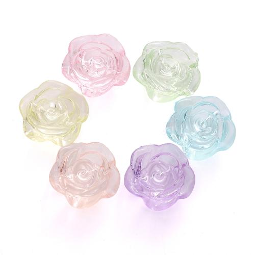 Acryl Schmuck Perlen, Blume, DIY, keine, 18mm, ca. 24PCs/Tasche, verkauft von Tasche