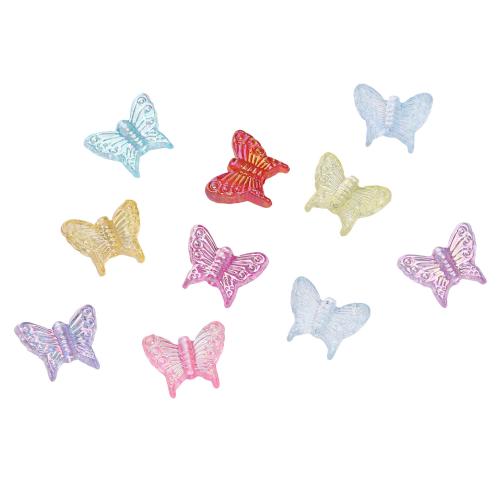 Acrylic Jewelry Beads Butterfly DIY Sold By Bag