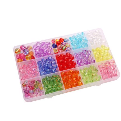 Transparent Acrylic Beads Round DIY Sold By Bag