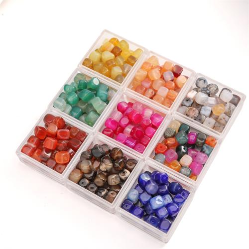 Perles agates, Agate, cadre, DIY, plus de couleurs à choisir, 8mm, 10PC/sac, Vendu par sac