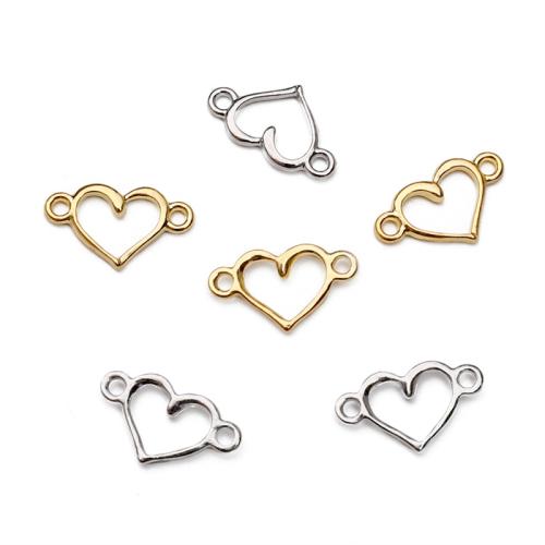 Heart Zinc Alloy Connector plated DIY nickel lead & cadmium free Sold By PC