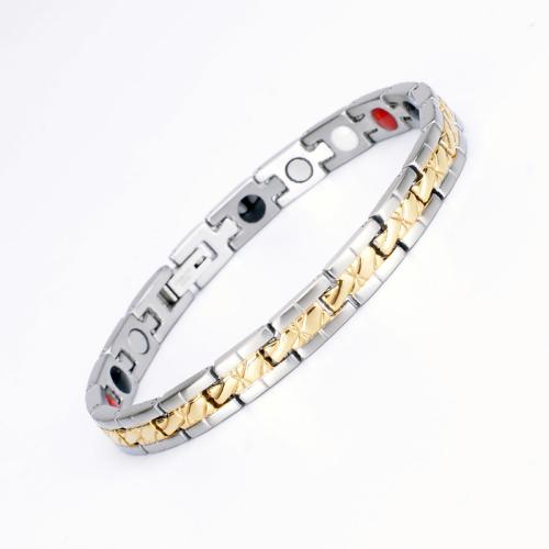 Titanium Steel Bracelet plated fashion jewelry & Unisex Length Approx 8 Inch Sold By PC