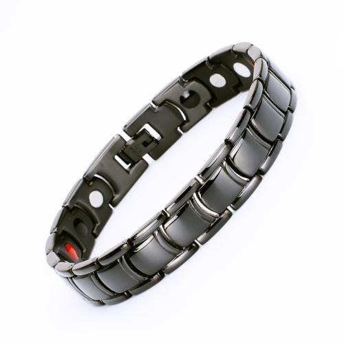 Titanium Steel Bracelet plated fashion jewelry & Unisex Length Approx 8 Inch Sold By PC