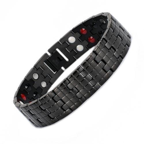 Titanium Staal Armband, plated, mode sieraden & voor de mens, meer kleuren voor de keuze, Lengte Ca 8.5 inch, Verkocht door PC