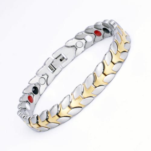 Titanium Steel Bracelet plated fashion jewelry & Unisex Length Approx 8.5 Inch Sold By PC