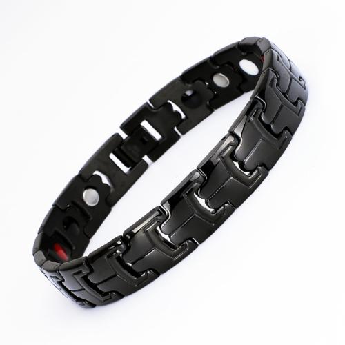 Titanium Steel Bracelet plated fashion jewelry & Unisex Length Approx 8 Inch Sold By PC