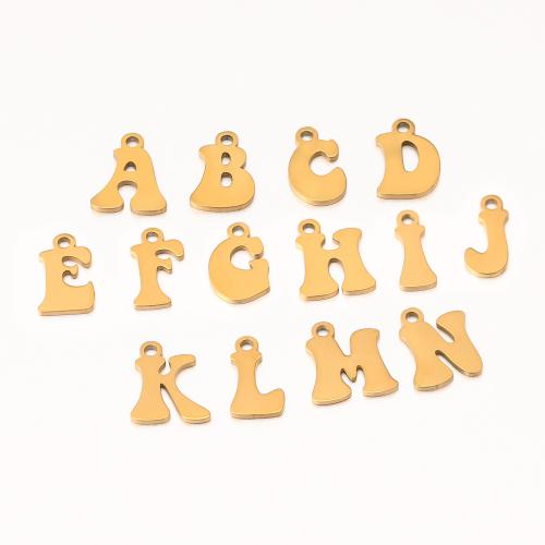 Stainless Steel Pendants 304 Stainless Steel Alphabet Letter Vacuum Ion Plating letters are from A to Z & DIY Sold By PC