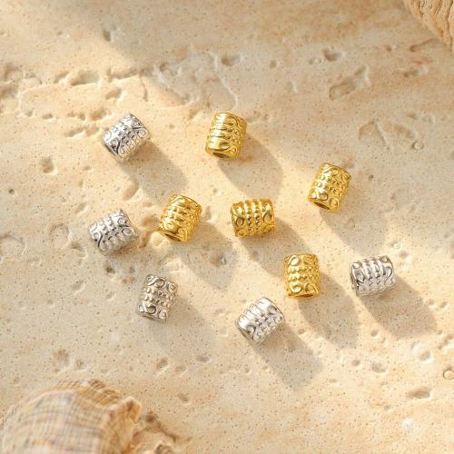 ステンレススチールビーズ, 304ステンレススチール, DIY, 無色, 6x7mm, 10パソコン/バッグ, 売り手 バッグ