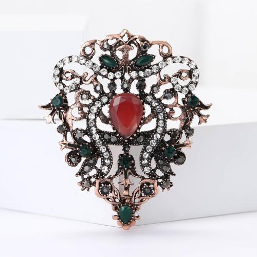 Zinc Alloy Brooches plated for woman & with rhinestone nickel lead & cadmium free Sold By PC