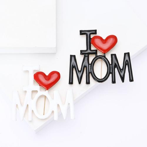 Zinklegering broches, Zinc Alloy, De Brief van het alfabet, plated, voor vrouw & epoxy sticker, meer kleuren voor de keuze, nikkel, lood en cadmium vrij, Verkocht door PC