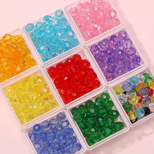 Transparent Acrylic Beads DIY 6mm Approx Sold By Bag