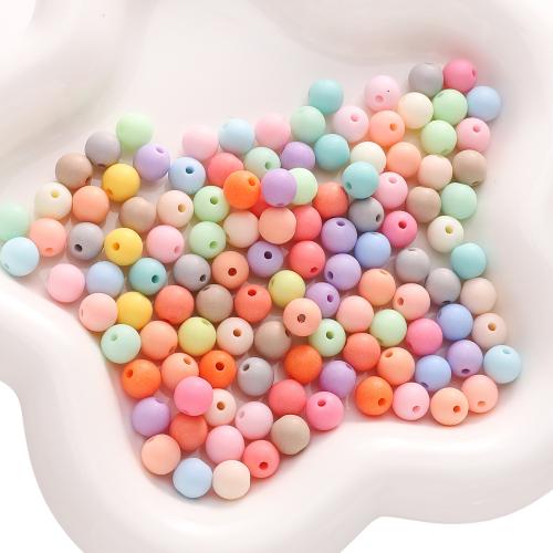 Opaque Acrylic Beads Round DIY Sold By Bag