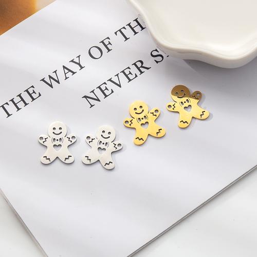 Stainless Steel Connector 304 Stainless Steel Gingerbread Man plated DIY Sold By Bag