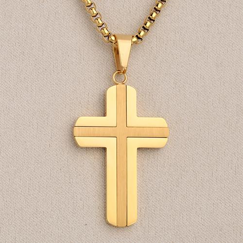 Pendants Cruach Cross dhosmálta, 304 Cruach dhosmálta, plátáilte, DIY, dathanna níos mó le haghaidh rogha, Díolta De réir PC