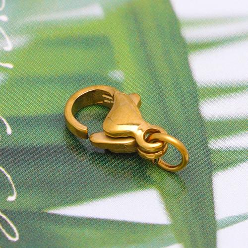 Stainless Steel Lobster Claw Clasp 304 Stainless Steel Vacuum Ion Plating DIY Sold By Bag