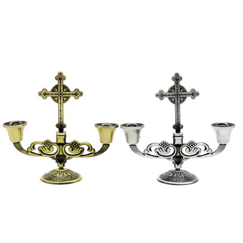 Zinc Alloy Candle Holder Rank, forgyldt, til hjemmet og kontoret, flere farver til valg, nikkel, bly & cadmium fri, 135x130mm, Solgt af PC