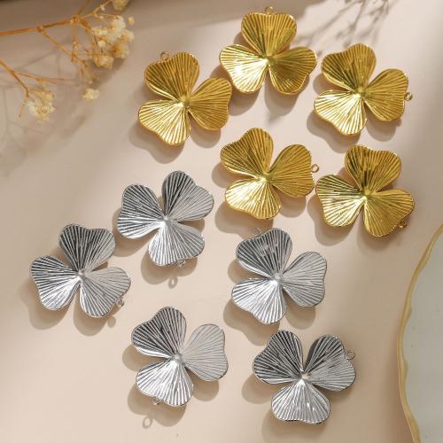 Stainless Steel Flower Pendant 304 Stainless Steel plated DIY Sold By Bag