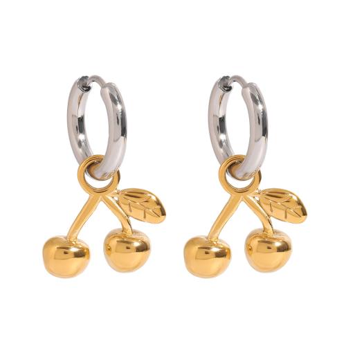 Stainless Steel Drop Earring 304 Stainless Steel plated fashion jewelry mixed colors Sold By Pair