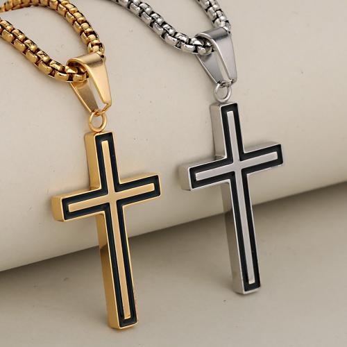 Pendants Cruach Cross dhosmálta, 304 Cruach dhosmálta, plátáilte, DIY, dathanna níos mó le haghaidh rogha, Díolta De réir PC