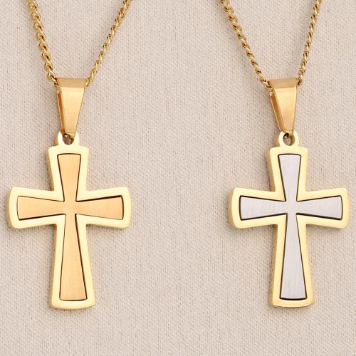 Stainless Steel Cross Pendants 304 Stainless Steel plated DIY Sold By PC