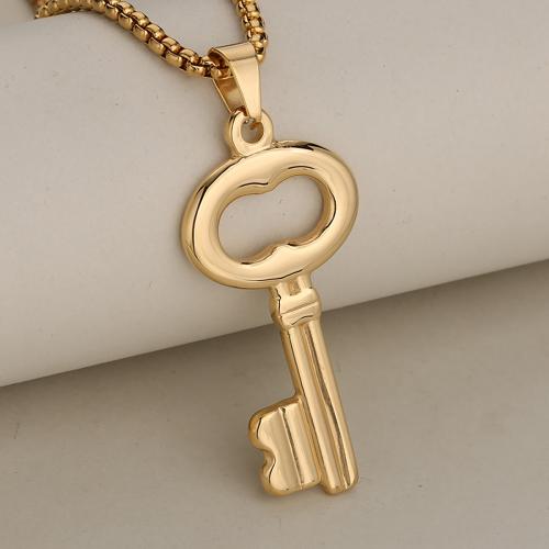 Stainless Steel Pendants 304 Stainless Steel Key plated DIY & hollow Sold By PC