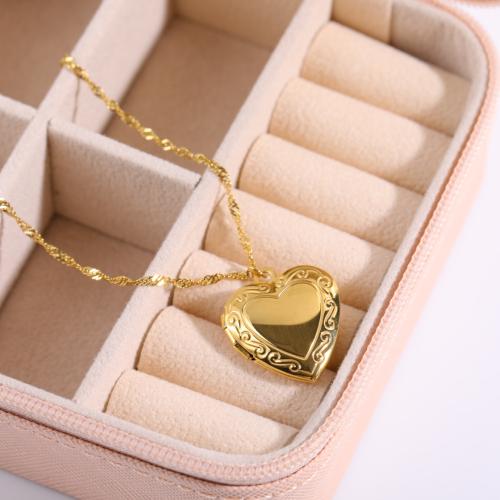 Fashion Locket Pendants 304 Stainless Steel Vacuum Ion Plating for woman Sold By PC