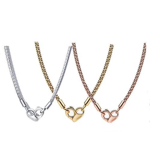 Stainless Steel Jewelry Necklace 304 Stainless Steel Vacuum Ion Plating for woman Sold By PC